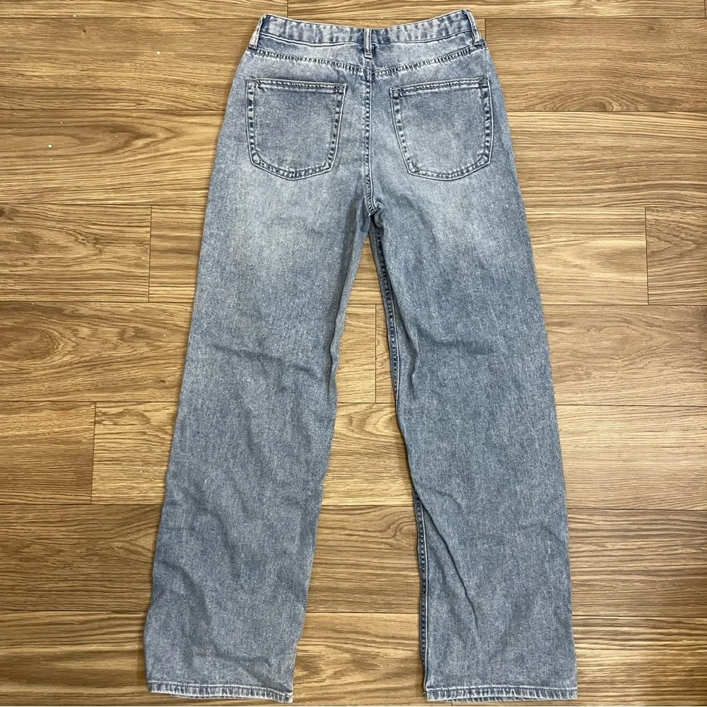 OAT New York High Rise Wide Leg Light Wash Cloud Luxe Denim Jeans - Picture 11 of 12